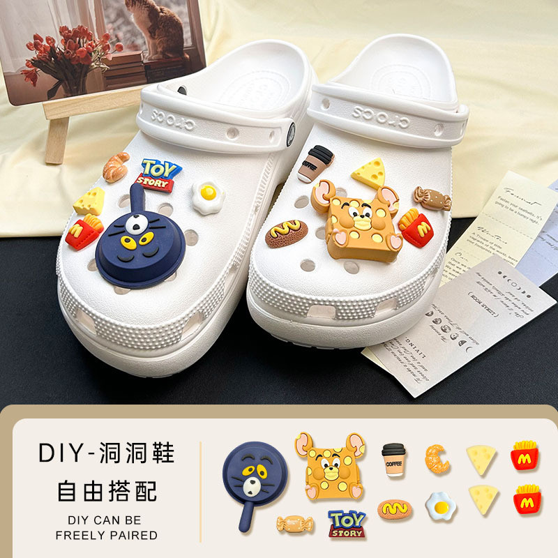 [Cat And Mouse Series 2] รองเท้ารูรองเท้าดอกไม้ที่ถอดออกได้ diy การ์ตูนอุปกรณ์เสริมอุปกรณ์เสริมรองเท้าหัวเข็มขัดโรงงานพร้อมสต็อก