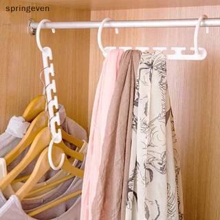 [springeven] ไม้แขวนเสื้อ 9 หลุม ไม้แขวนเสื้อพับ rotag ไม้แขวนเสื้อ New Stock