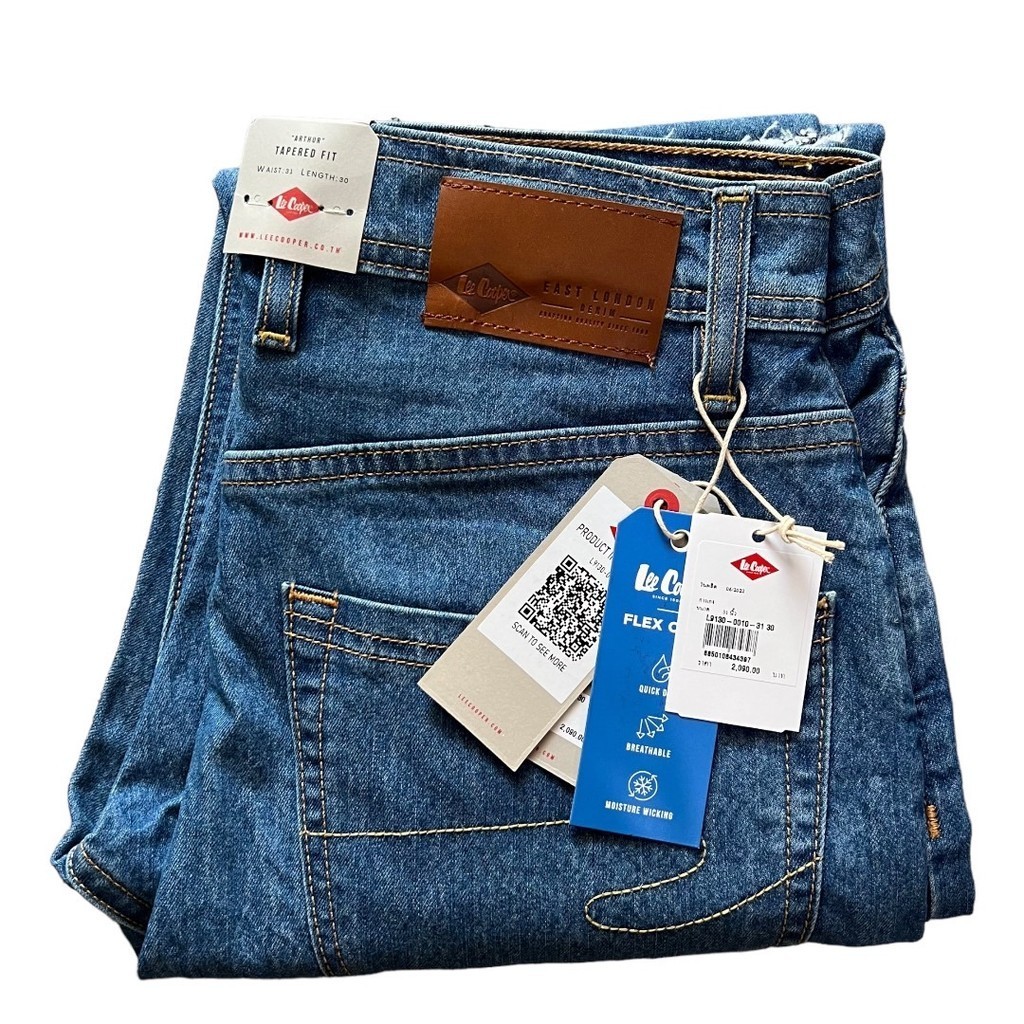 LEE Cooper กระบอกเล็กชาย แต่งปลายขา เป้าซิป ยืด เอวกลาง ของแท้