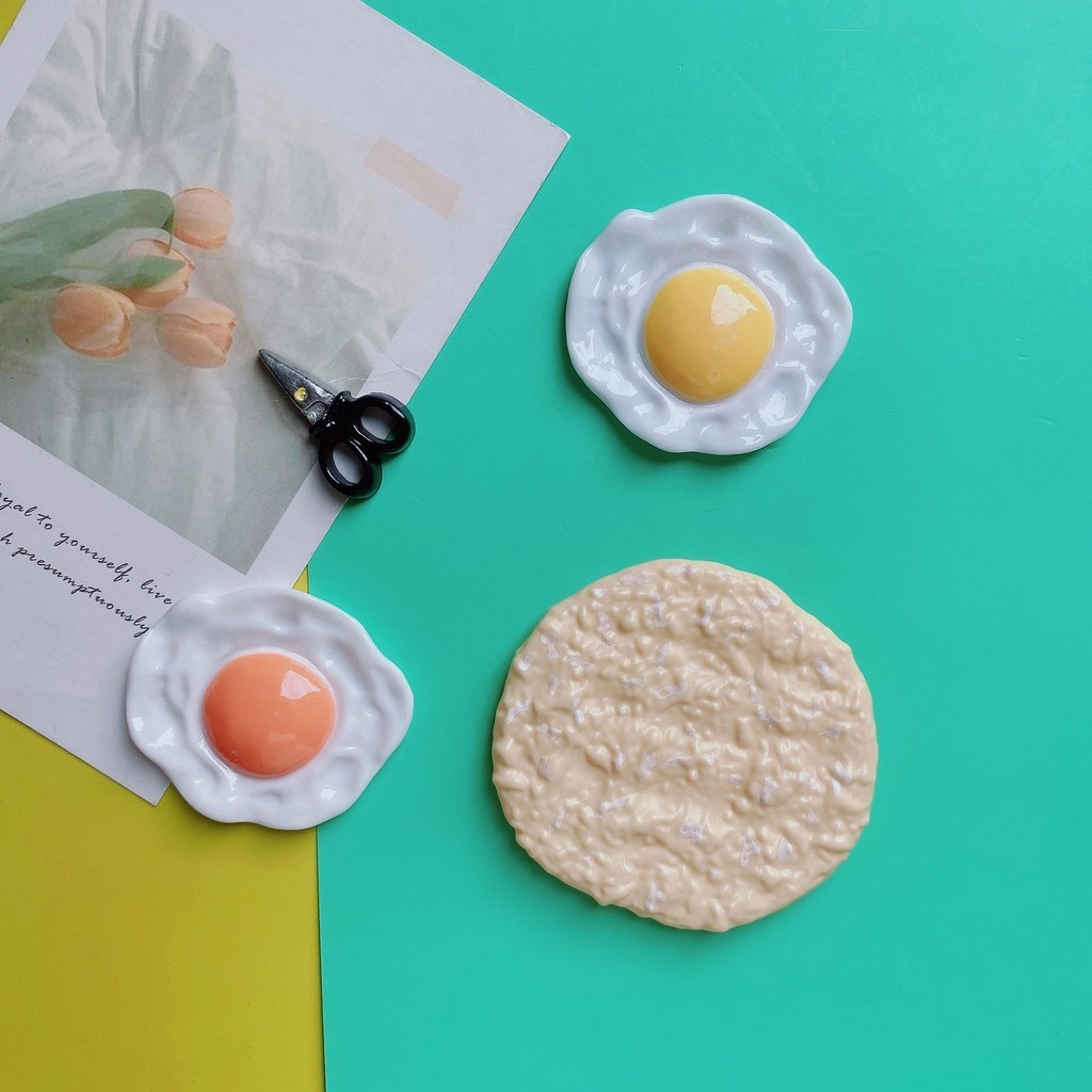 จําลองหิมะเค้ก Fritters มันฝรั่งทอด diy ครีมกาวพวงกุญแจ Hairpin ที่คาดผมเด็กเล่นบ้านตุ๊กตาของเล่น