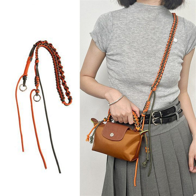 สายกระเป๋าสําหรับ Longchamp Mini Bag สายคล้องไหล่ 2024 New Mini Bag สายทอการปรับเปลี่ยนอุปกรณ์เสริม