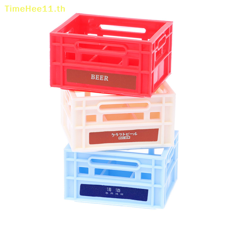 TimeHee 1/12 Dollhouse Miniature ตะกร้าเก็บเรซินรุ่นอุปกรณ์เสริมของเล่น TH