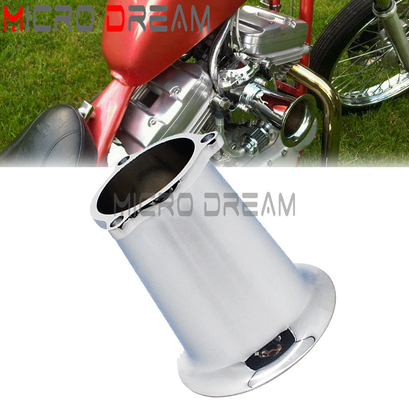 MDBillet Aluminum Motorcycle Velocity Stack Carburetor Air Filter Intake Cleaner Wind Horn Cup Stack