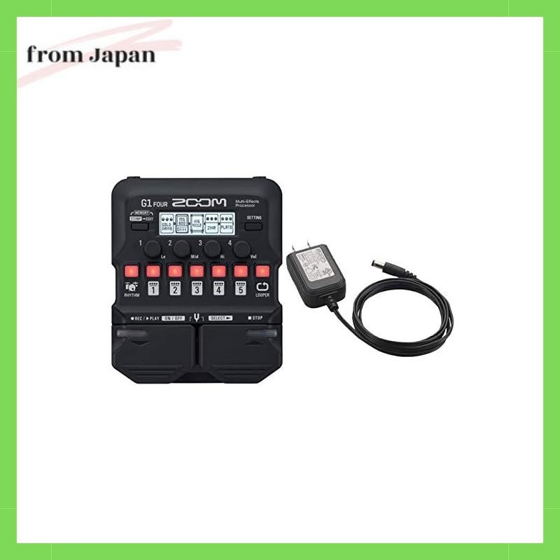 พร้อมอะแดปเตอร์ Ac ของแท้Zoom Guitar Multi-Effects โปรเซสเซอร์ G1 Four
