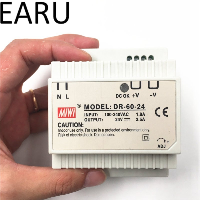 ☆15W 30W 45W 60W Single Output 5V 12V 15V 24V Industrial Din Rail Power Supply Switch DR-15 DR-30 DR