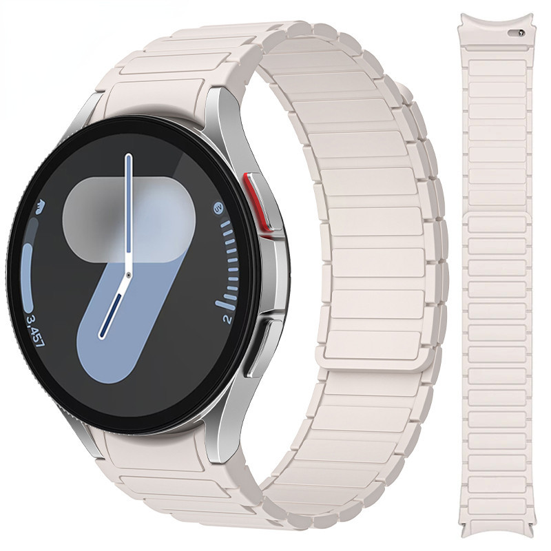 No Gaps สายซิลิโคนแม่เหล็กสําหรับ Samsung Galaxy Watch 7 6 5 4 40 มม.44 มม.5Pro 45 มม.สร้อยข้อมือสําหรับ Galaxy 6Classic 43 มม.47 มม. ราคา ถูกที่สุด ดีลบีเคเค แกลเลอรีภาพที่ 2