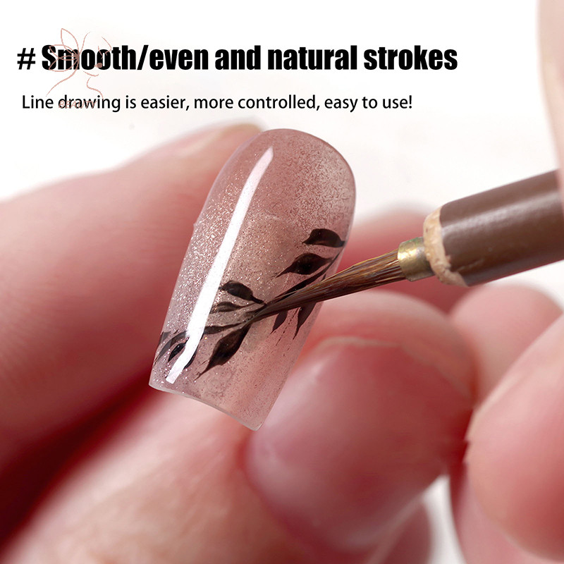 [maybeauty] Nail Art Paing Wolves Hair Brush Pen Hook Line Paint Brush แปรงประดิษฐ์ตัวอักษรจีน Art Oil Drawing แปรงสีน้ํา {TH}
