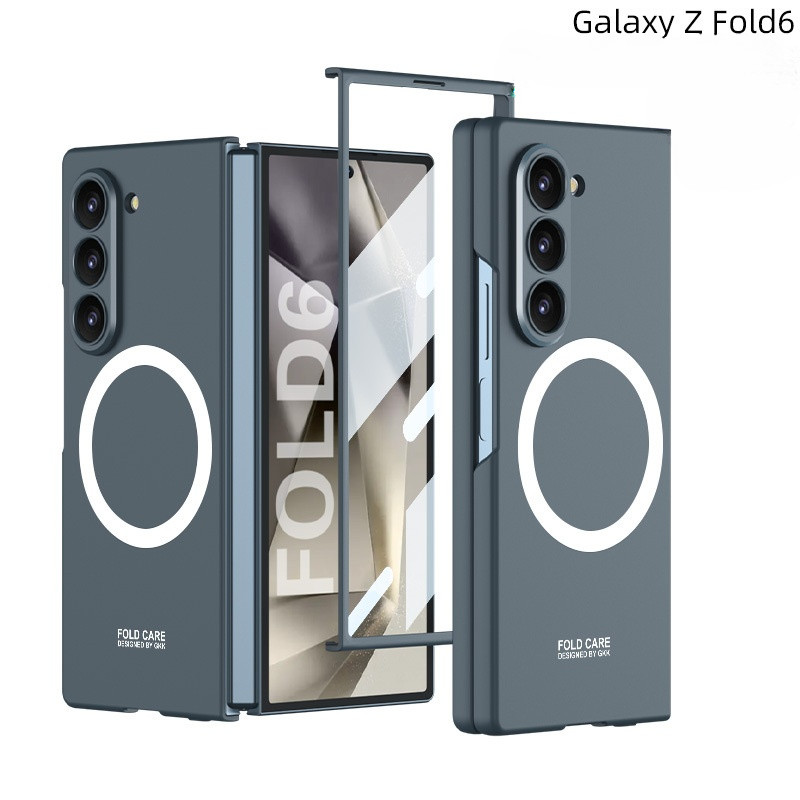 ไร้สายชาร์จเคสโทรศัพท์สําหรับ Samsung Galaxy Z พับ 6 5 4 3 Fold6 Fold5 Fold4 Fold3 5G เปลือกแข็งฝาครอบป้องกัน