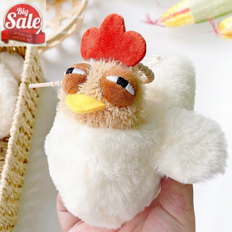 Af 1PC ตลก Kawaii ไก่จี้พวงกุญแจตุ๊กตากระเป๋าสําหรับผู้หญิงของขวัญวันเกิดขนสัตว์ไก่ตุ๊กตากระเป๋า Zero กระเป๋าสตางค์ A
