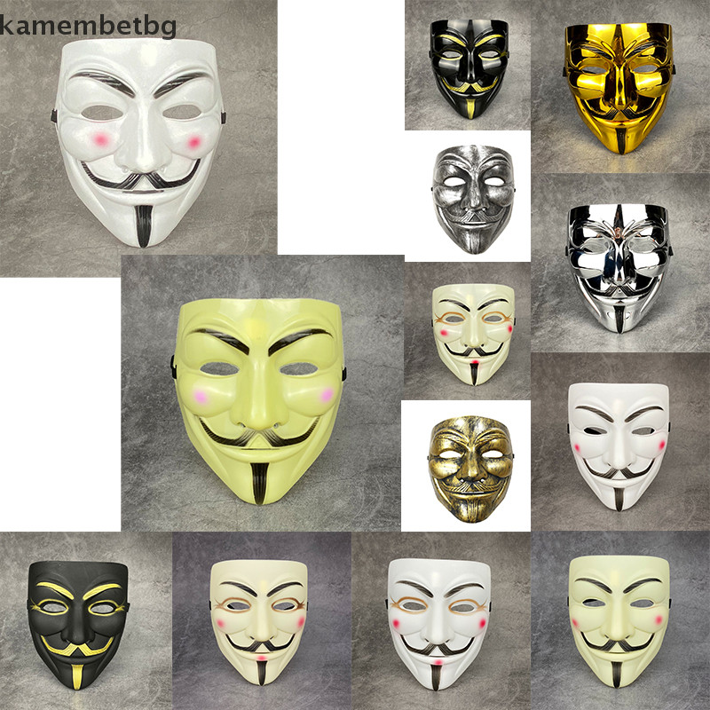 Kamembetbg Vendetta Hacker Mask Anonymous Christmas Party ของขวัญสําหรับผู้ใหญ่เด็ก Film Theme TH