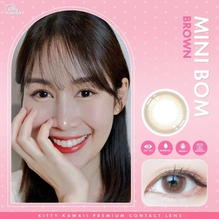 คอนแทคเลนส์(มินิ)🔥Mini Bom🔥(Kitty Kawaii) สี : Brown / Gray / Black รายเดือน มีค่าสายตา