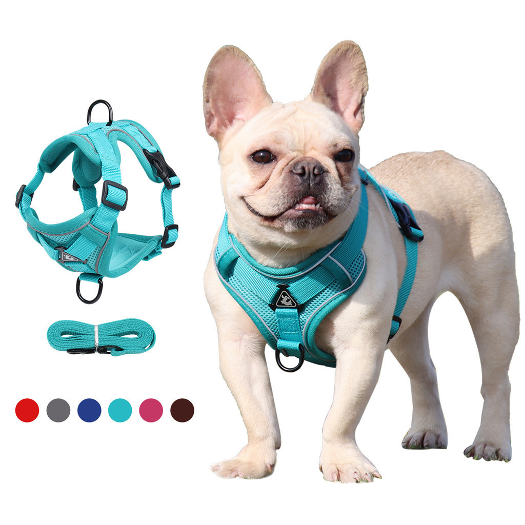 Dog Harnessเสื้อกั๊กสไตล์สายรัดสัตว์เลี้ยง สายรัดอก สายจูงสุนัข ระบายอากาศได้ดี  วัสดุสะท้อนแสง