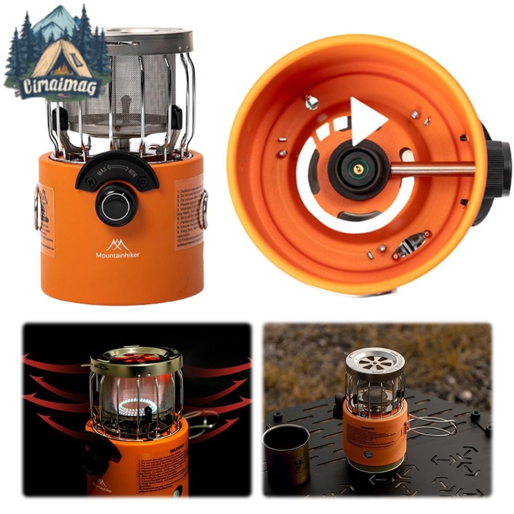 2 In 1 Camping เตาเครื่องทําความร้อนแก๊ส 2500W เตาย่างแบบพกพาสําหรับ Travelling