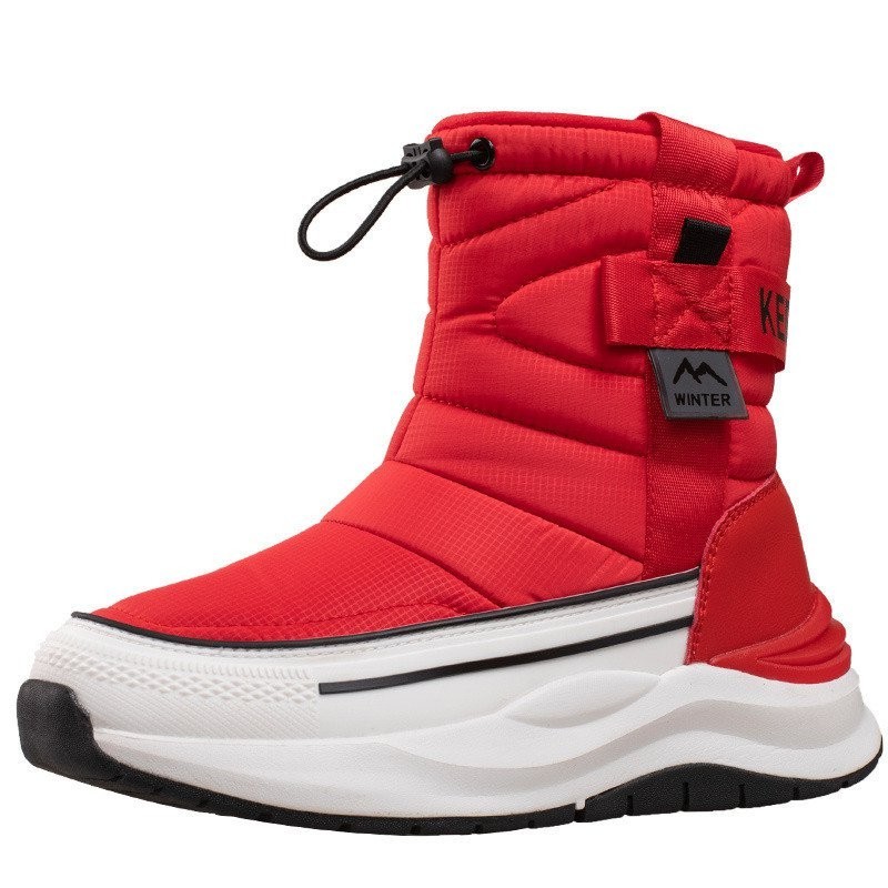 ฤดูหนาวหนาลื่นรองเท้าหิมะผู้ชายรองเท้าผ้าฝ้ายขนแกะเรียงรายอบอุ่นของผู้หญิงลื่นหิมะหลักฐาน B ootie 3NVD