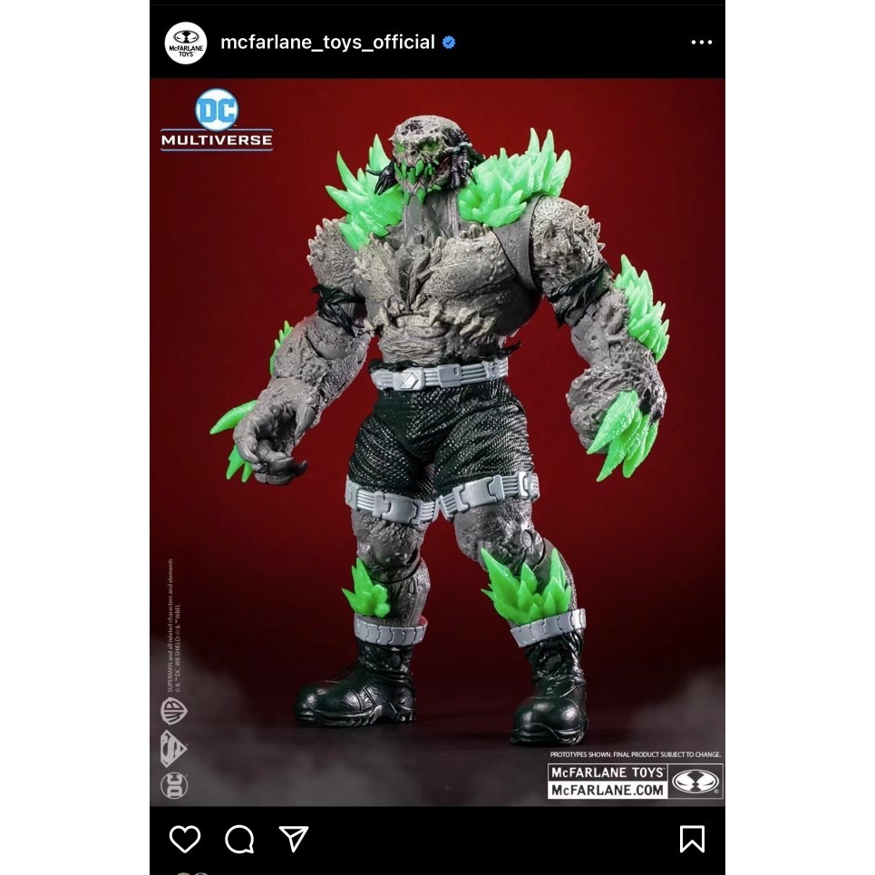 [สต๊อกพร้อม]โมเดลฟิกเกอร์ Mcfarlaneand Doom Japanese Kryptonite DC Action Figure