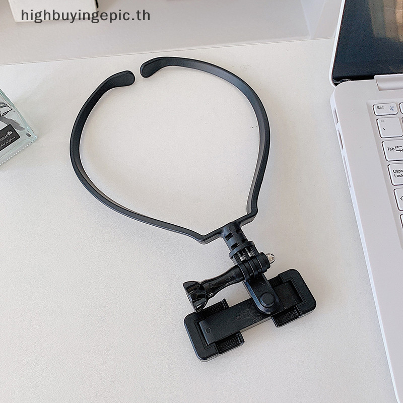 Heth แฮนด์ฟรีสวมใส่คอ Lazy ขาตั้งโทรศัพท์ Universal แขวนสําหรับ IPhone 15ProMax Samsung GoPro Dock Station HETH