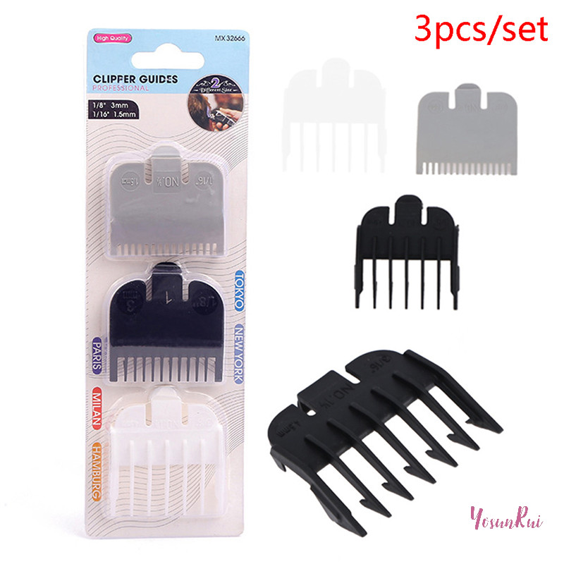 Yosunrui] 3 ชิ้น/เซ็ต Universal Hair Clipper จํากัดหวีคู่มือสิ่งที่แนบมาตัดผมเปลี่ยนใหม่