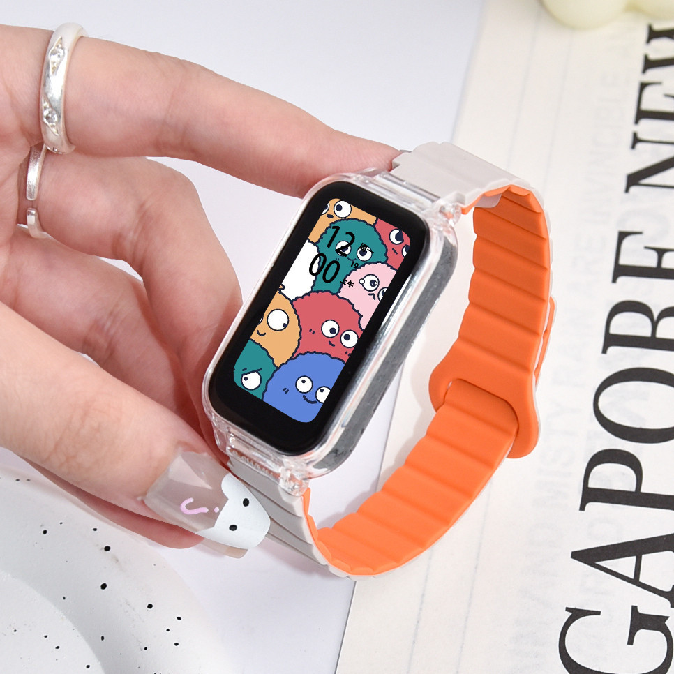 ซิลิโคนสายรัดห่วงแม่เหล็กพร้อมเคสสําหรับ Redmi smart Band รูปที่ 6