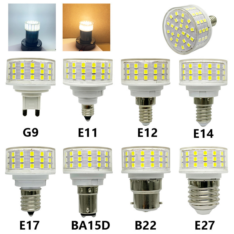 หลอดไฟ LED G9 E27 E14 E12 E11 E17 BA15D หลอดไฟรูปเห็ด 10W ไม่มีหลอดไฟกะพริบ AC 85-265V หลอดประหยัดไฟ
