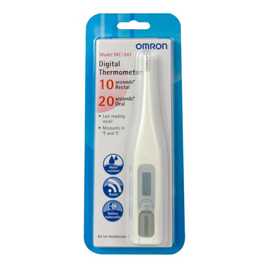 วัดความร้อน Omron Digital Thermometer รุ่น MC-341 ออมรอน เทอร์โมมิเตอร์ ปรอทวัดไข้ดิจิตอล ปรอทวัดไข้