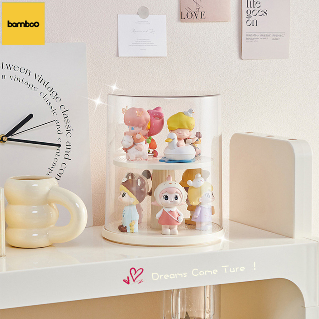 กล่องเก็บฟิกเกอร์ กล่องโชว์โมเดล กล่องเก็บตุ๊กตา กล่องโชว์ตุ๊กตา หมุนได้ กันฝุ่น วางซ้อนกันได้