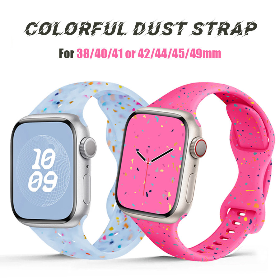 สายซิลิโคนเดิม Band Correa Breathable สําหรับ Apple Watch 44/45/40 มม.41 มม.38 42 มม.Iwatch Smart Watch series 9 8 SE 7 6 Ultra 2 49 มม.
