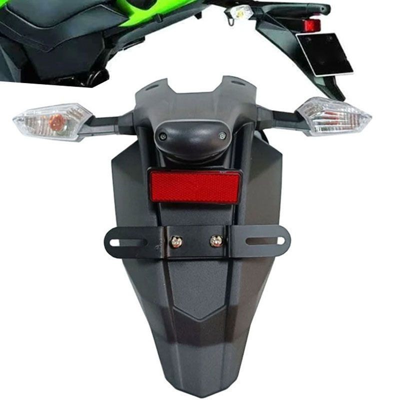 ร้านคนไทยรับประกัน บังโคลนหลังกันดีดติดป้ายทะเบียน kawasaki Z800 ER-6N ER6F NINJA650ก้านติดป้ายทะเบี