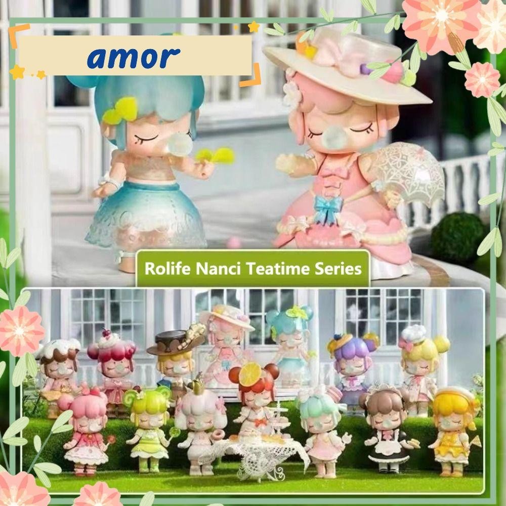 Amor12 กล่อง ของแต่งบ้าน ของเล่นลึกลับน่ารัก Rolife Nanci Teatime Kawaii อินเทรนด์เล่นกล่องสุ่ม