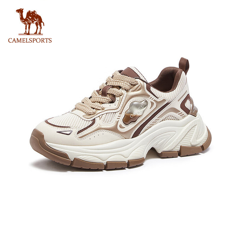 CAMEL SPORTS Daddy Shoes สําหรับผู้หญิง Retro Sports Thick Sole Heightening All-Match Casual