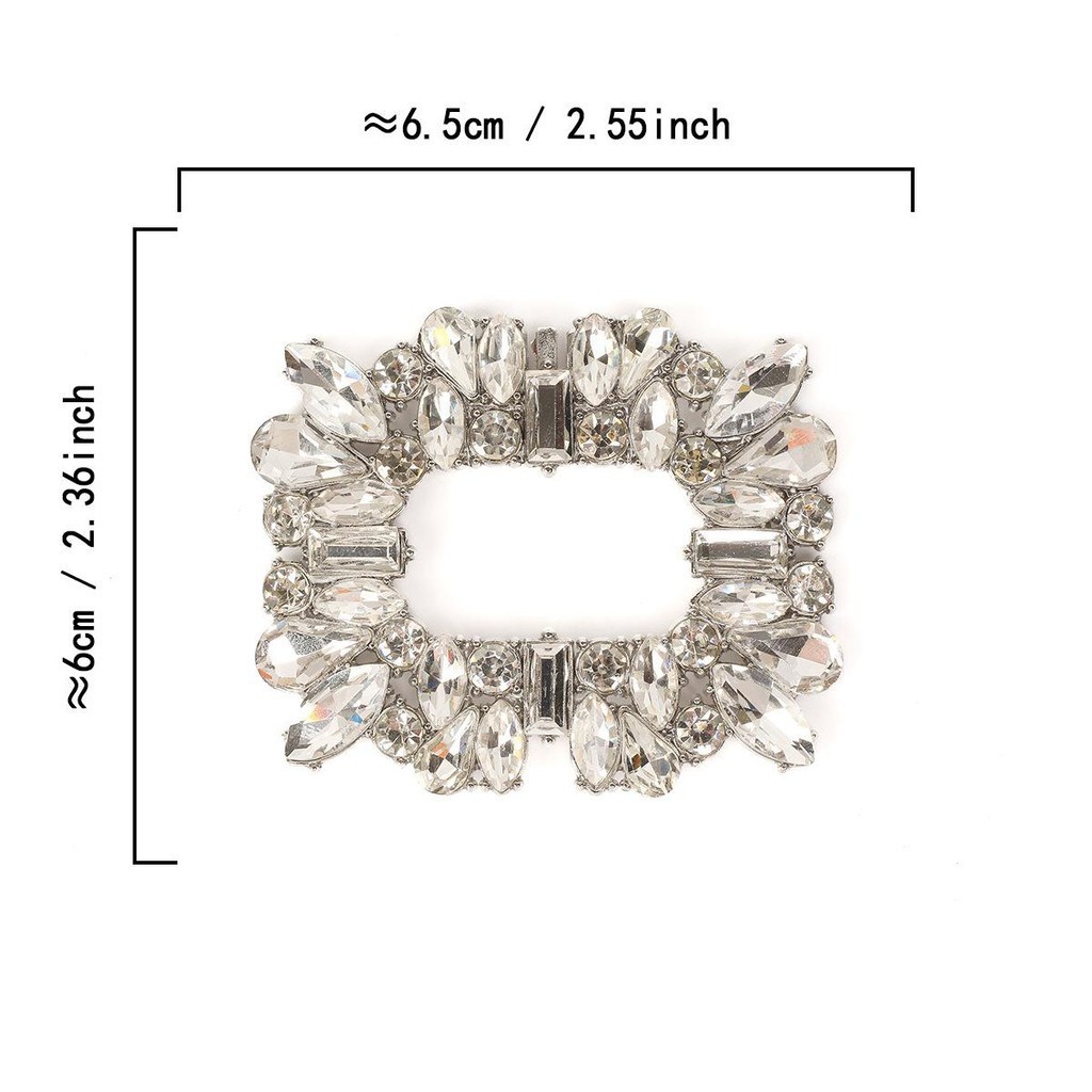 [1 ชิ้น] คลิปแต่งรองเท้าส้นสูง คริสตัลถอดได้ Shoe Buckles PXD09