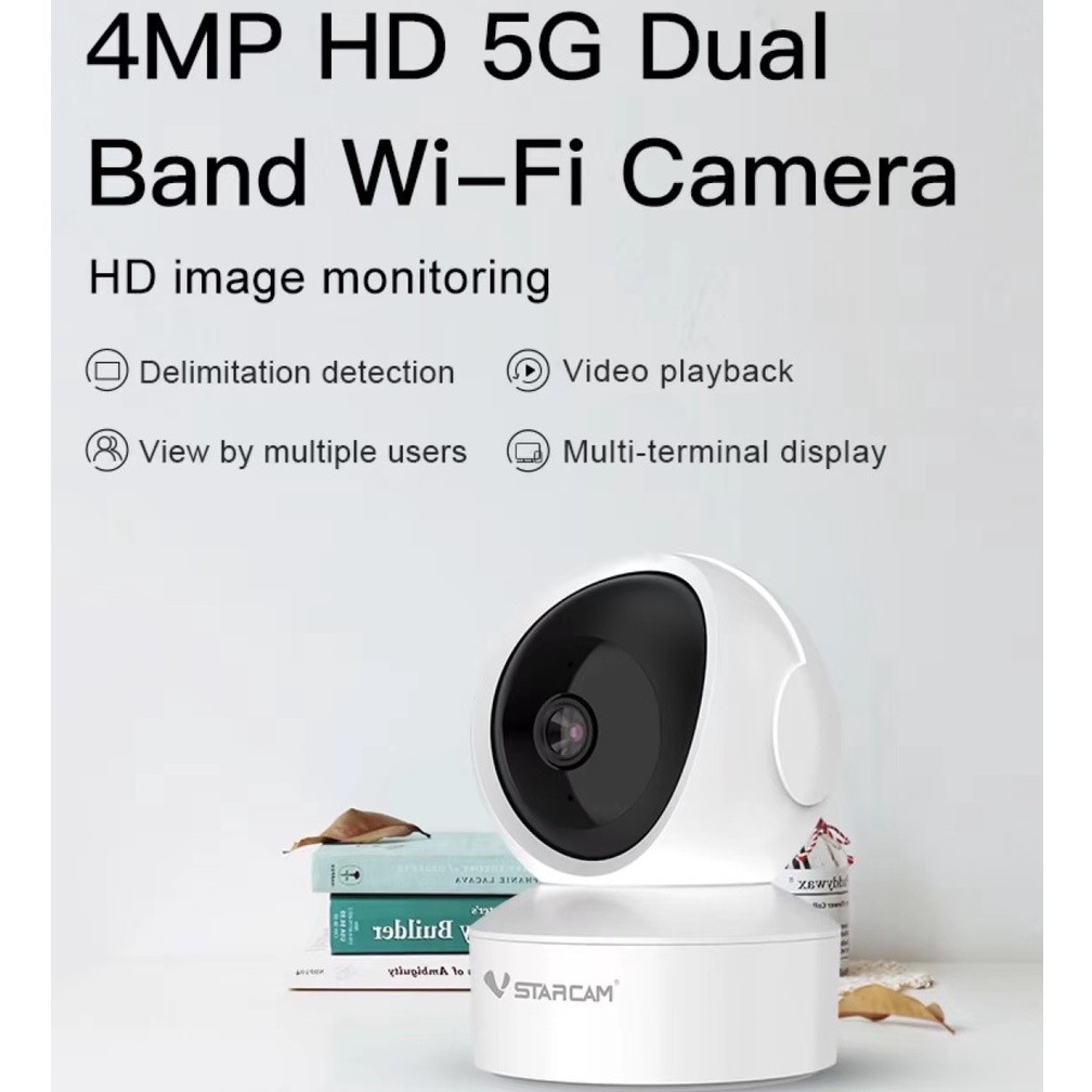 คมชัด Vstarcam CS49Q ใหม่2021 ความละเอียด 4MP（ รองรับ WiFi 5G ）กล้องวงจรปิดไร้สาย Network Security C