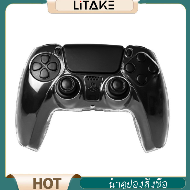 Lake Hard Shell Clear Anti-slip Controller เคสป้องกัน Cool Case สําหรับ Ps5 Slim Gamepad