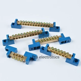 บัสบาร์ทองเหลือง บาร์กราวด์ Ground Bar เทอร์มินอน ขนาด 6x9 และ 12x8 4-12 ช่อง