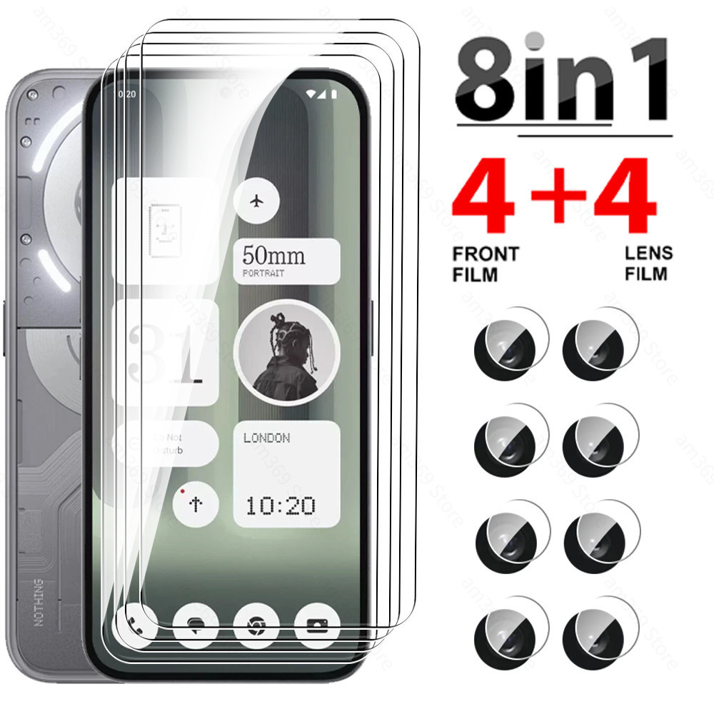 8in1 สําหรับ Nothing Phone (2a) Plus 5G 2024 กระจกนิรภัย Nothing Phone 2a โทรศัพท์ (2a) + 2aPlus Pho