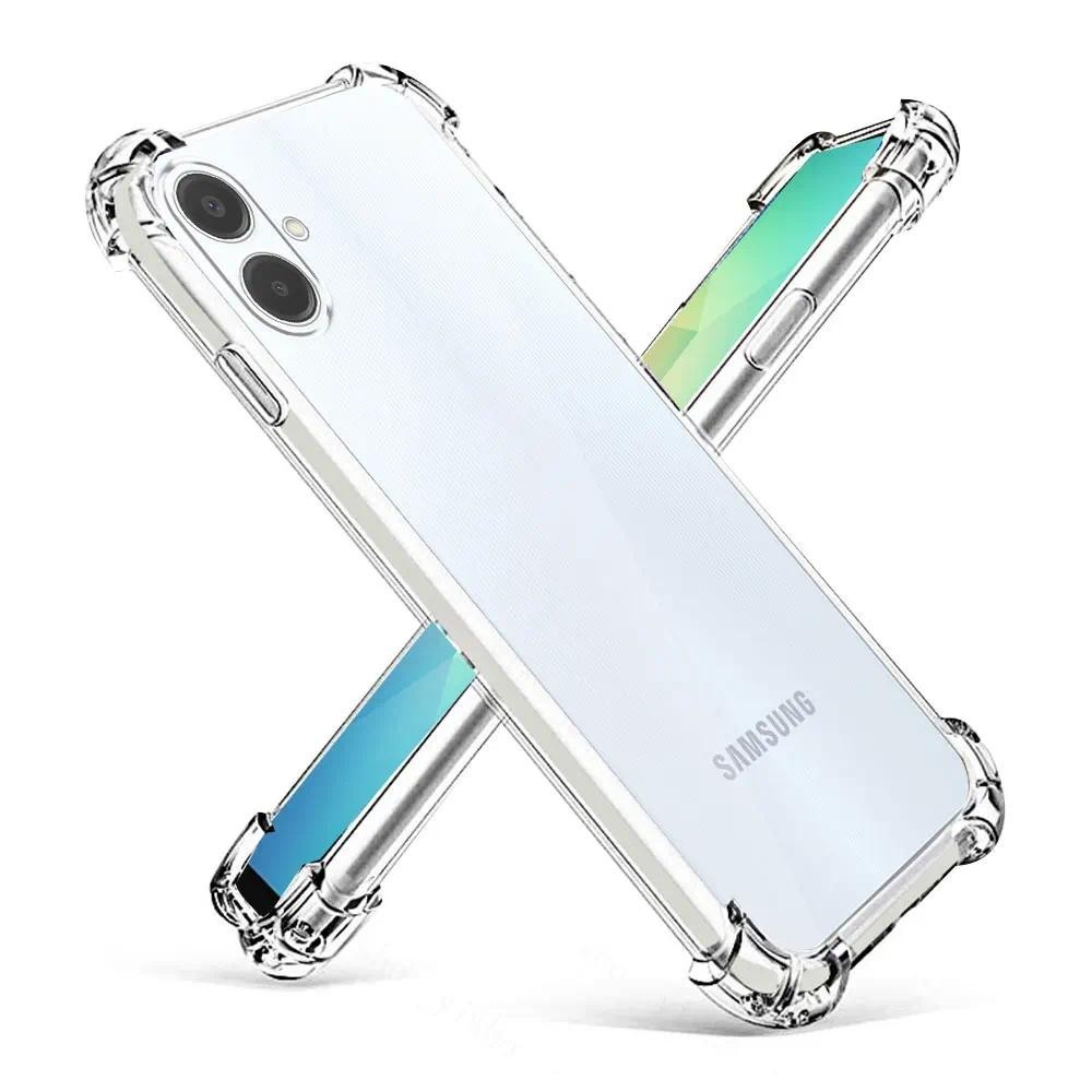 สําหรับ Samsung Galaxy A06 กรณีกันกระแทกถุงลมนิรภัย TPU ซิลิโคนนุ่มเคสโทรศัพท์สําหรับ Samsung A06 A 06 SM-A065F/DS Clear ป้องกันปกหลัง