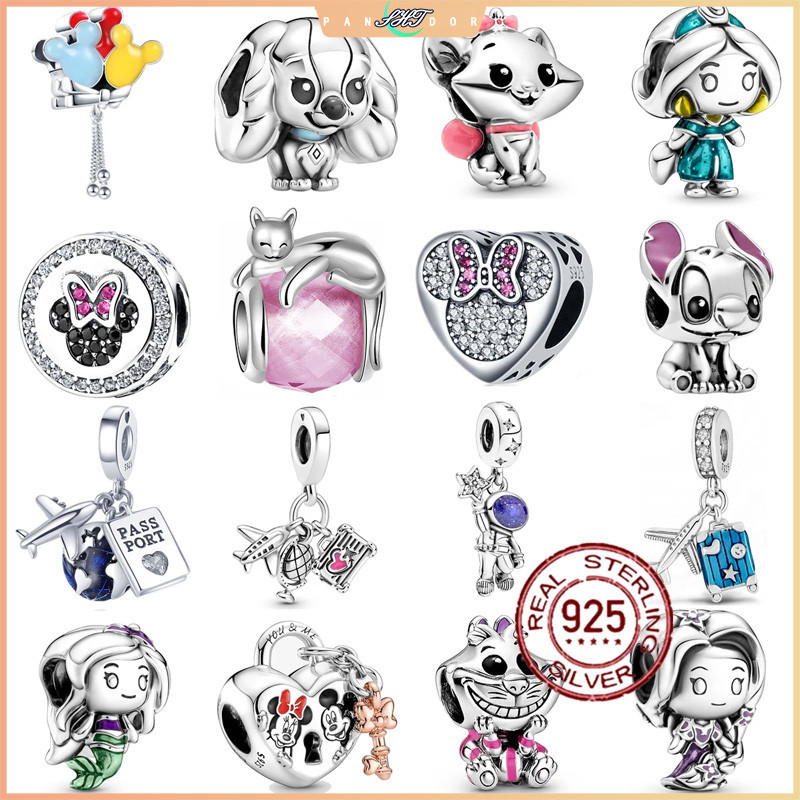 ใหม่ 925 เงินสเตอร์ลิง Charms บอลลูนเจ้าหญิงการ์ตูนสัตว์ลูกปัด Fit Original  Charm สร้อยข้อมือ DIY ผู้หญิงเครื่องประดับของขวัญ