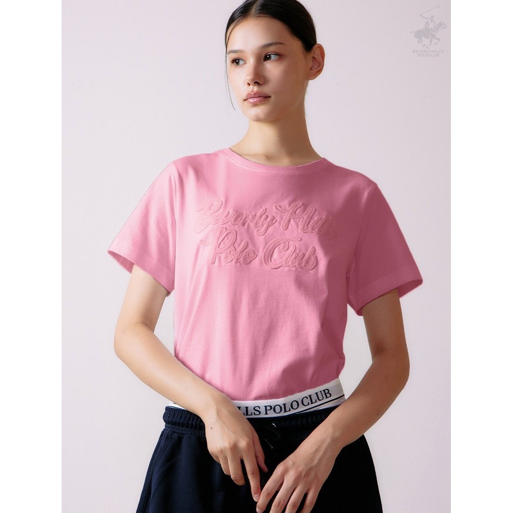 BEVERLY HILLS POLO CLUB เสื้อยืดคอกลมแขนสั้น ทรงหลวม (T-Shirts Oversized) รุ่น LNSC131 ผู้หญิง