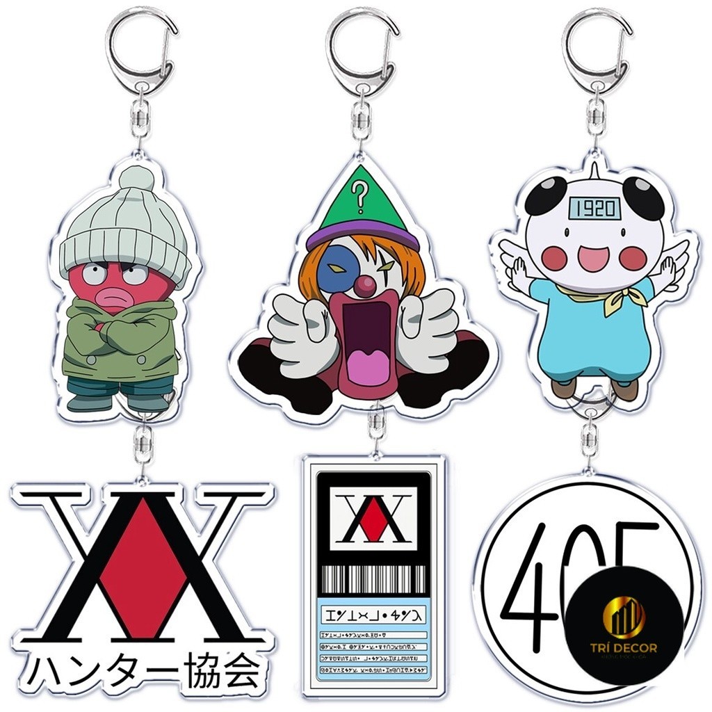 Hunter X Hunter อะนิเมะ Hisoka Killua การทดสอบจํานวนพวงกุญแจอะคริลิคอุปกรณ์ตกแต่ง