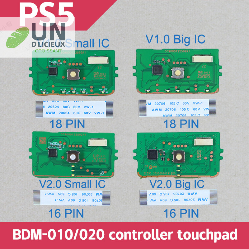 Good สําหรับ PS5 BDM-010 BDM-020 Controller ทัชแพดสําหรับ PS5 Handle V1 V2 ใหญ่ขนาดเล็ก IC Touch Pad เมนบอร์ดเปลี่ยนได้ดี