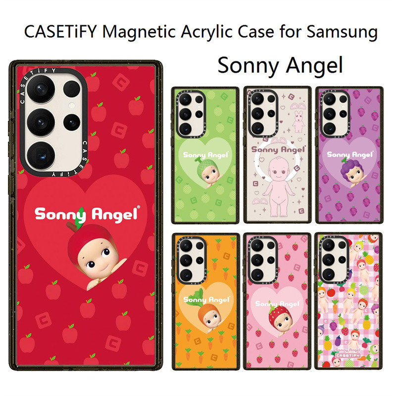 Casetify ผลไม้ Sonny Angel Hard MagFit เคสโทรศัพท์สําหรับ Samsung S24 Ultra S23 Ultar S22U S24 + กันกระแทก