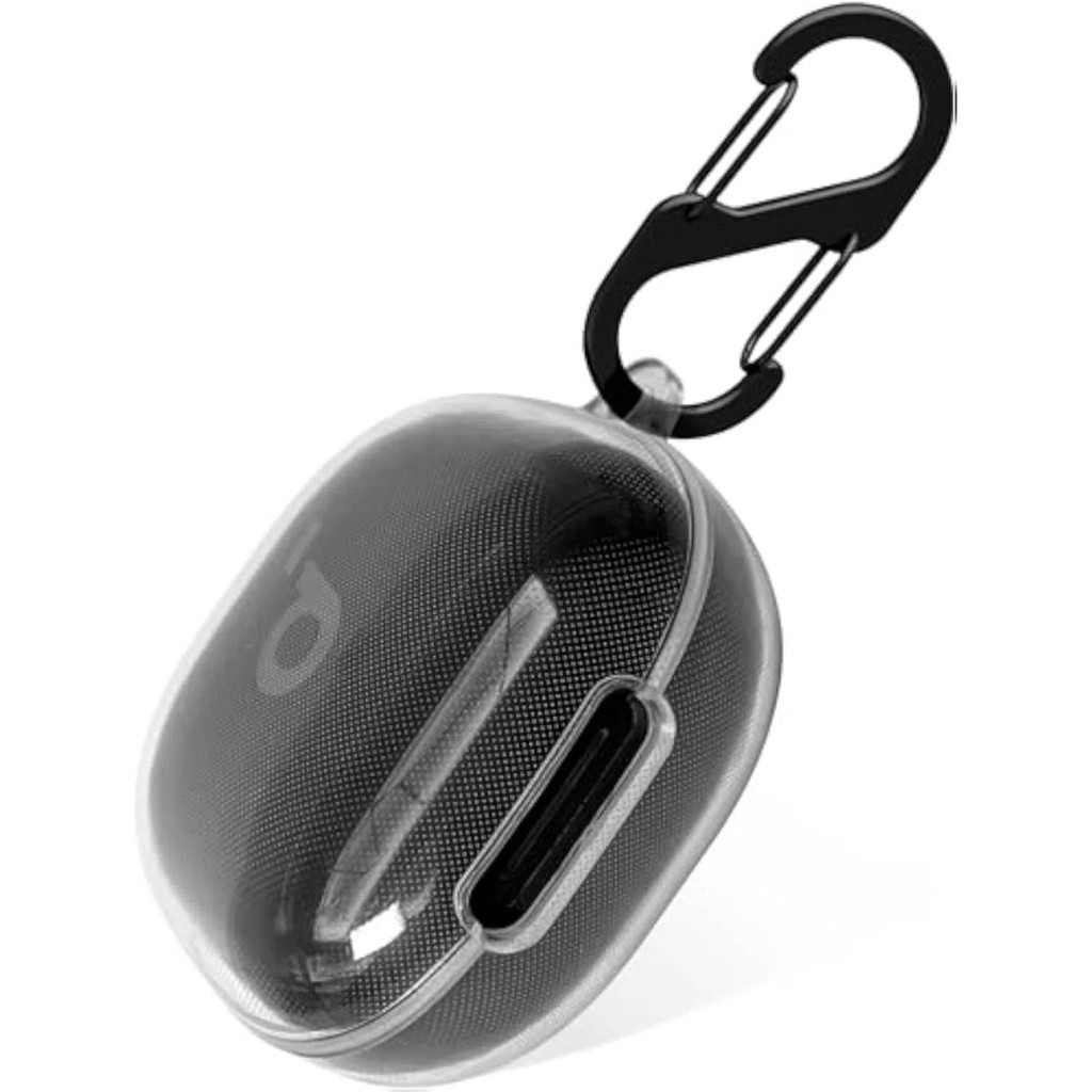 เคส TPU แบบนุ่มสําหรับ Anker Soundcore P40i ฝาครอบป้องกันพร้อมคาราบิเนอร์ (ใส)