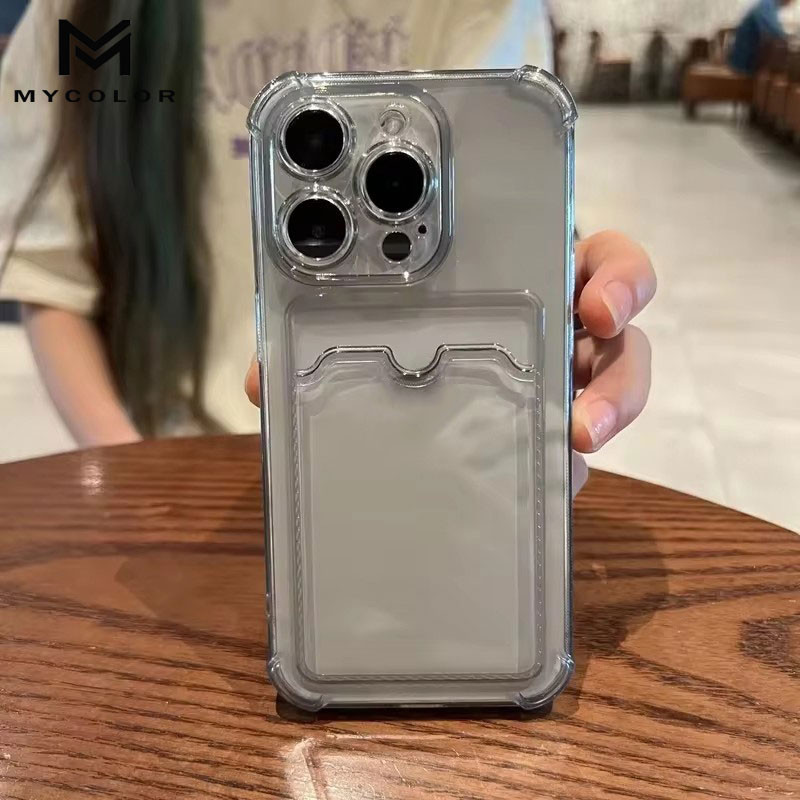 2in1 เคสกันกระแทกเคสใส่บัตร เคสซิลิโคนใส Realme real me 12 12X 11 10 9 9i 8 8i 5 5s 5i 6i V25 Pro+ Plus 5G 4G 2026 ราคา ถูกที่สุด ดีลบีเคเค แกลเลอรีภาพที่ 3