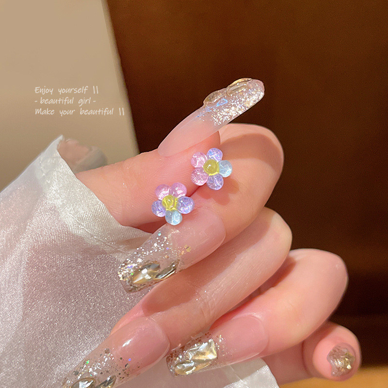 ฤดูร้อน โดปามีน สีต่างหูสตั๊ดดอกไม้ขนาดเล็กผู้หญิงขนาดเล็กสดอารมณ์มินินักเรียนต่างหูต่างหูขายส่ง