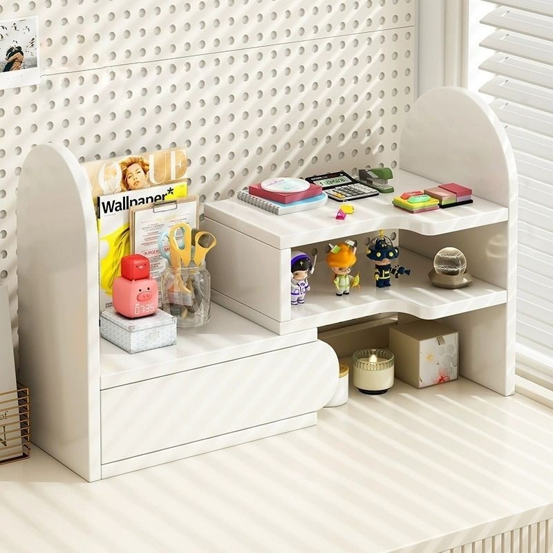 Simple Bookshelf Desktop Shelf Student Dormitory Desk Organizing Shelf Office Bedroom Storage Shelf 