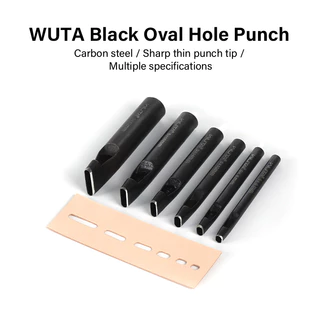 Wuta เข็มขัดหนังเจาะรูรูปไข่สายนาฬิกาแบน Punch Heavy Duty Oblong เจาะเครื่องมือ Craft Hollow Punch