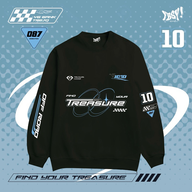[REUPLOAD] Ybsy - Treasure Maker Y2K เสื้อยืด K-Pop ทูโทน คอกลม