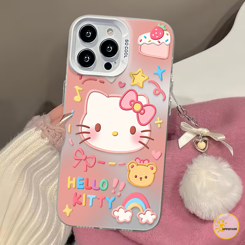 เคส IMD ชุบลาย แมวคิตตี้ สุดน่ารัก เข้ากันได้กับ Realme C51 C67 C53 C12 C11 5 C33 C21 C30 C20 C20A C25 C17 C15 Note 50
