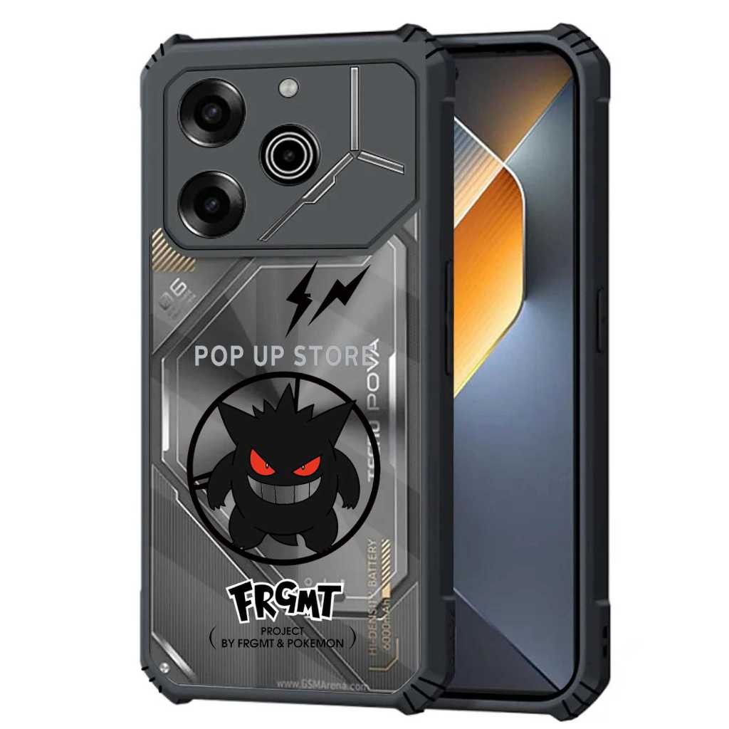 [คลังสินค้าพร้อม] เคสโทรศัพท์โปร่งใสสําหรับ Tecno Pova 6 Neo Li7 6 Pro Li9 5 Pro 4 Pro Pova 3 Neo 3 Pova 2 Neo 2 Shock Fall Protection อะคริลิคกรณี 4.gengar รูปแบบ