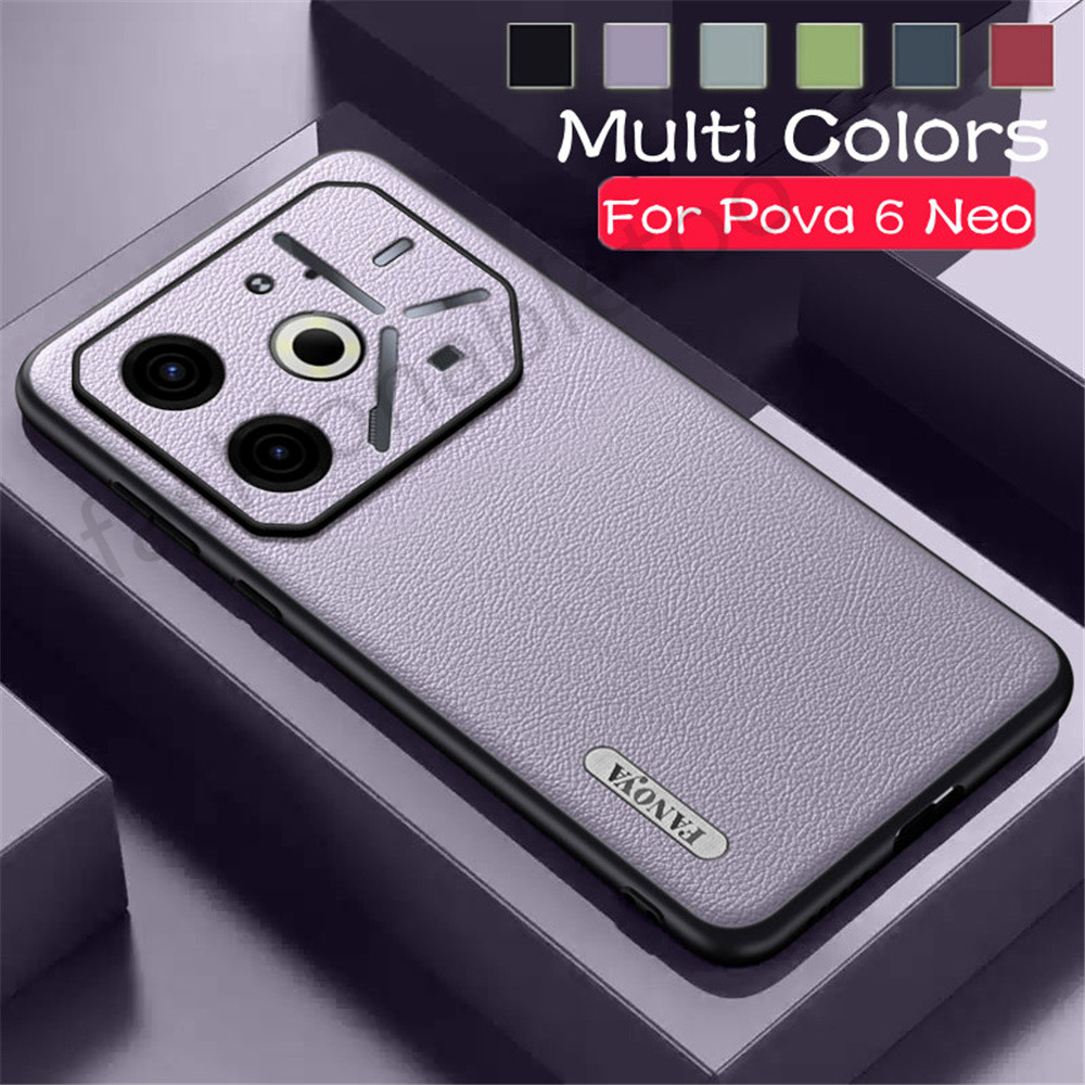 หนัง PU เคสโทรศัพท์สําหรับ Tecno Pova 6 pro 6pro 6 Neo 6Neo Pova6 pro Pova6pro Pova6Neo ปลอก Soft TPU Edge ป้องกันกันชนกันกระแทกปกหลัง