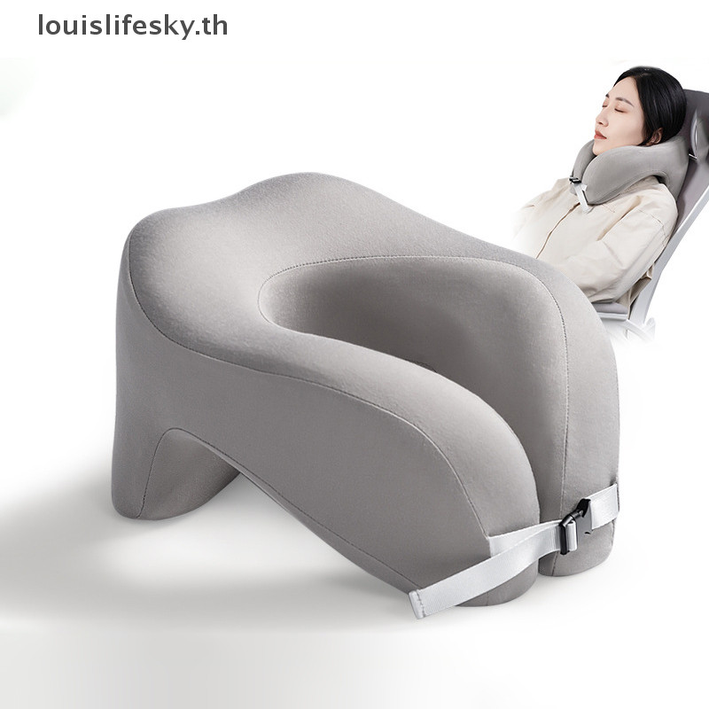Llth หมอนเดินทาง U-Shape Pure Memory Foam หมอนรองคอสําหรับเครื่องบิน Office Nap หมอนปากมดลูกเที่ยวบิน Sleeping Head Neck Support HOT